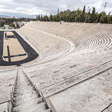 ATHENS, GREECE - JANUARY 20 2017: Panathenaic stadium or kallimarmaro in Athens,  Attica, Greece