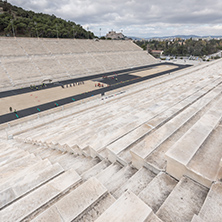 ATHENS, GREECE - JANUARY 20 2017: Panathenaic stadium or kallimarmaro in Athens,  Attica, Greece