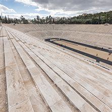 ATHENS, GREECE - JANUARY 20 2017: Panathenaic stadium or kallimarmaro in Athens,  Attica, Greece