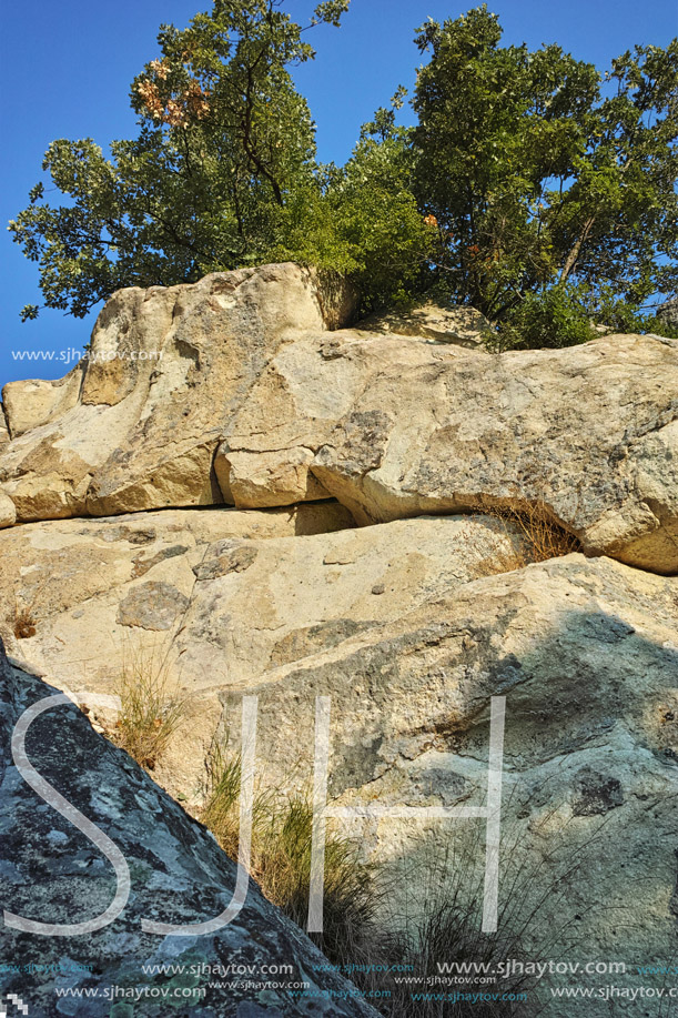 Amazing view The ancient Thracian city of Perperikon, Kardzhali Region, Bulgaria