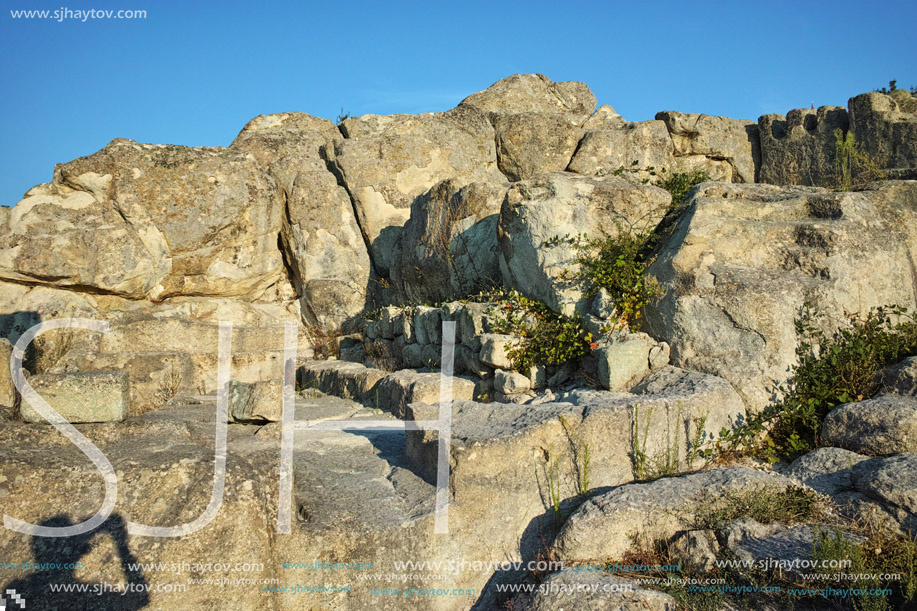 Amazing view The ancient Thracian city of Perperikon, Kardzhali Region, Bulgaria