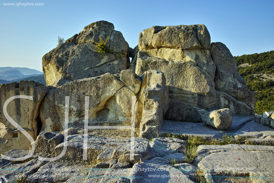 Amazing view The ancient Thracian city of Perperikon, Kardzhali Region, Bulgaria