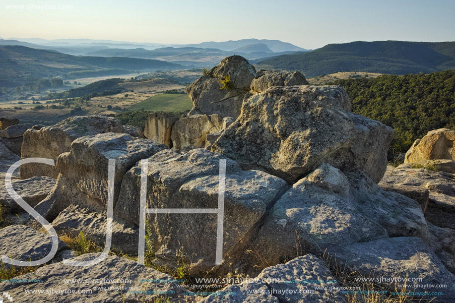 Amazing view The ancient Thracian city of Perperikon, Kardzhali Region, Bulgaria