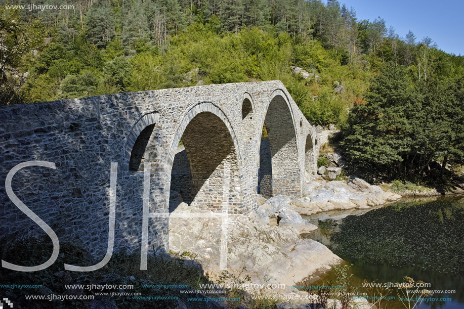 Amazing view of Devil"s Bridge,  Rhodopes mountain and Arda river, Kardzhali Region, Bulgaria