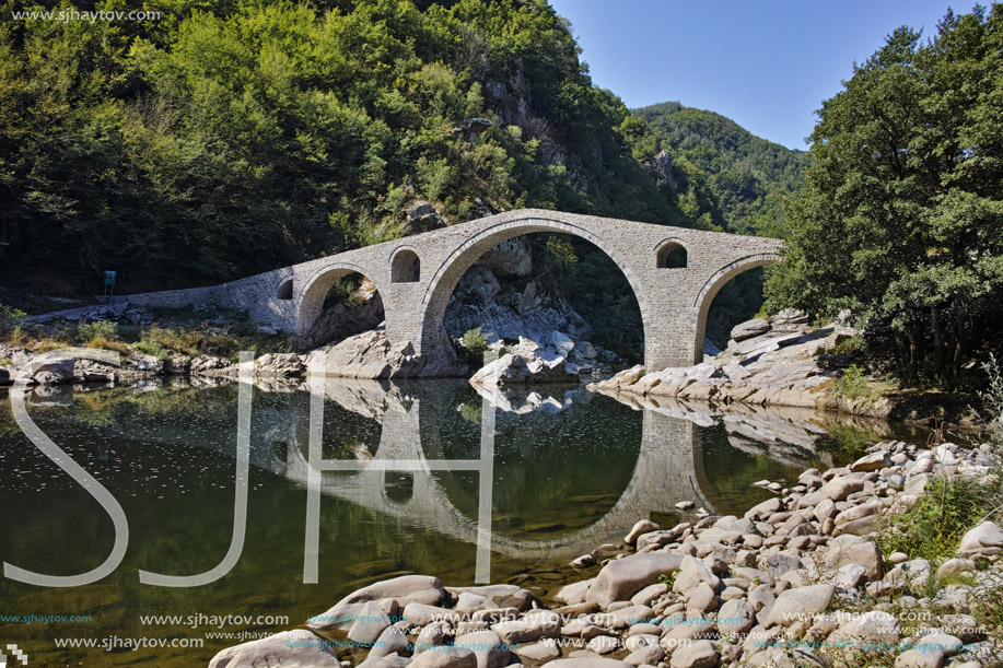 Amazing view of Devil"s Bridge,  Rhodopes mountain and Arda river, Kardzhali Region, Bulgaria