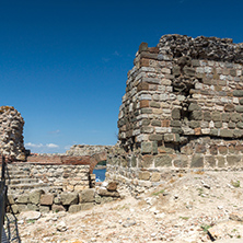 NESSEBAR, BULGARIA - 30 JULY 2014: Ancient ruins in the town of Nessebar, Burgas Region, Bulgaria