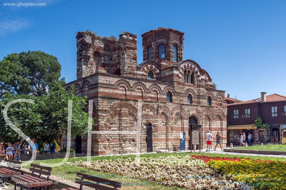 NESSEBAR, BULGARIA - 30 JULY 2014: Church of Christ Pantocrator in the town of Nessebar, Burgas Region, Bulgaria