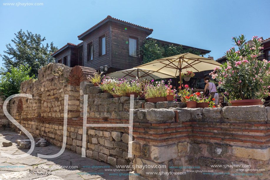 NESSEBAR, BULGARIA - 30 JULY 2014: Steet in old town of Nessebar, Burgas Region, Bulgaria