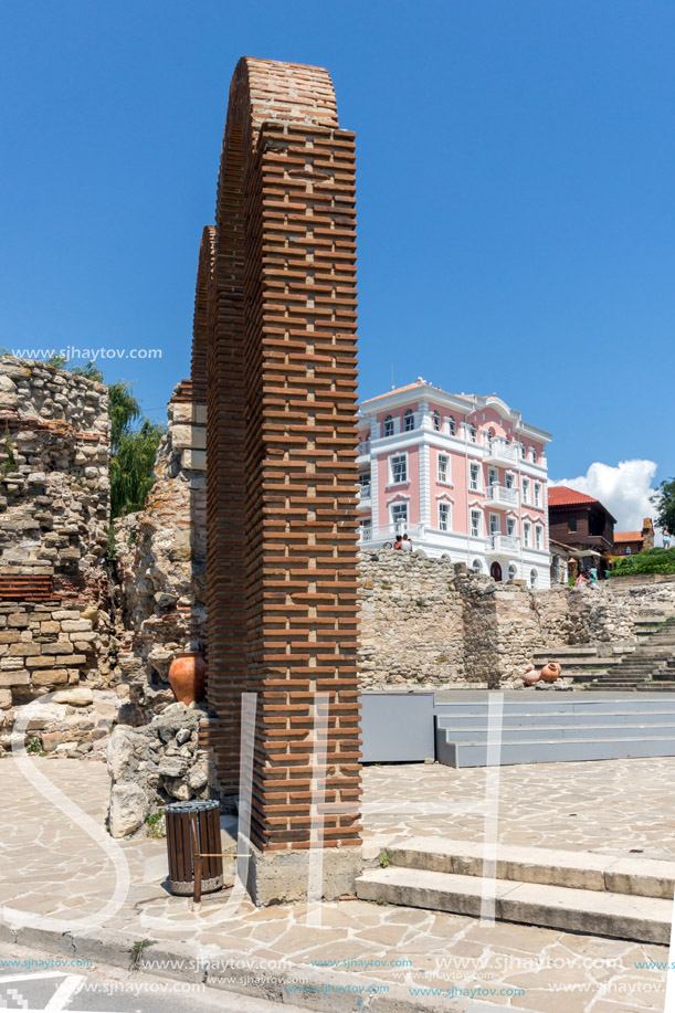 NESSEBAR, BULGARIA - 30 JULY 2014:  Ancient Theatre in old town of Nessebar, Burgas Region, Bulgaria