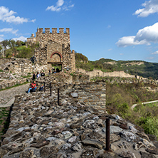 VELIKO TARNOVO, BULGARIA - 9 APRIL 2017: Ruins of The capital city of the Second Bulgarian Empire medieval stronghold Tsarevets, Veliko Tarnovo, Bulgaria