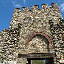 VELIKO TARNOVO, BULGARIA - 9 APRIL 2017: Ruins of The capital city of the Second Bulgarian Empire medieval stronghold Tsarevets, Veliko Tarnovo, Bulgaria