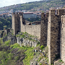 VELIKO TARNOVO, BULGARIA - 9 APRIL 2017: Ruins of The capital city of the Second Bulgarian Empire medieval stronghold Tsarevets, Veliko Tarnovo, Bulgaria