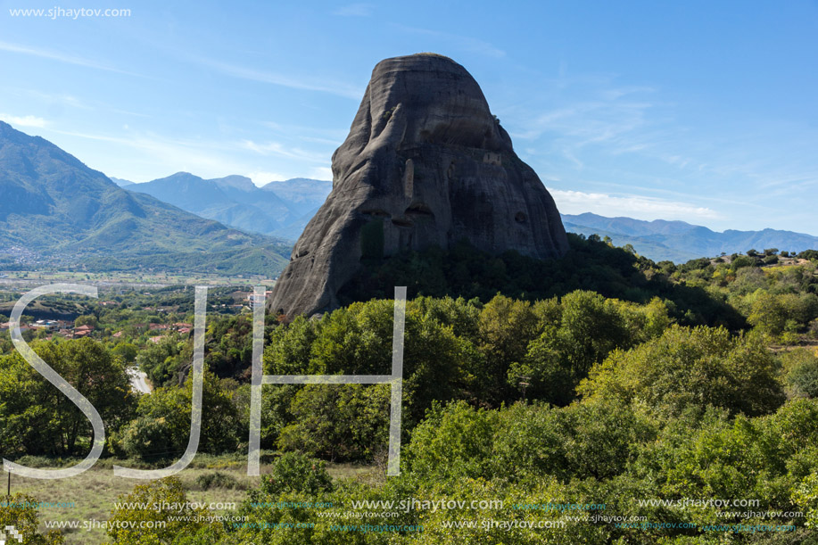 Amazing landscape of Rocks formation near Meteora, Thessaly, Greece