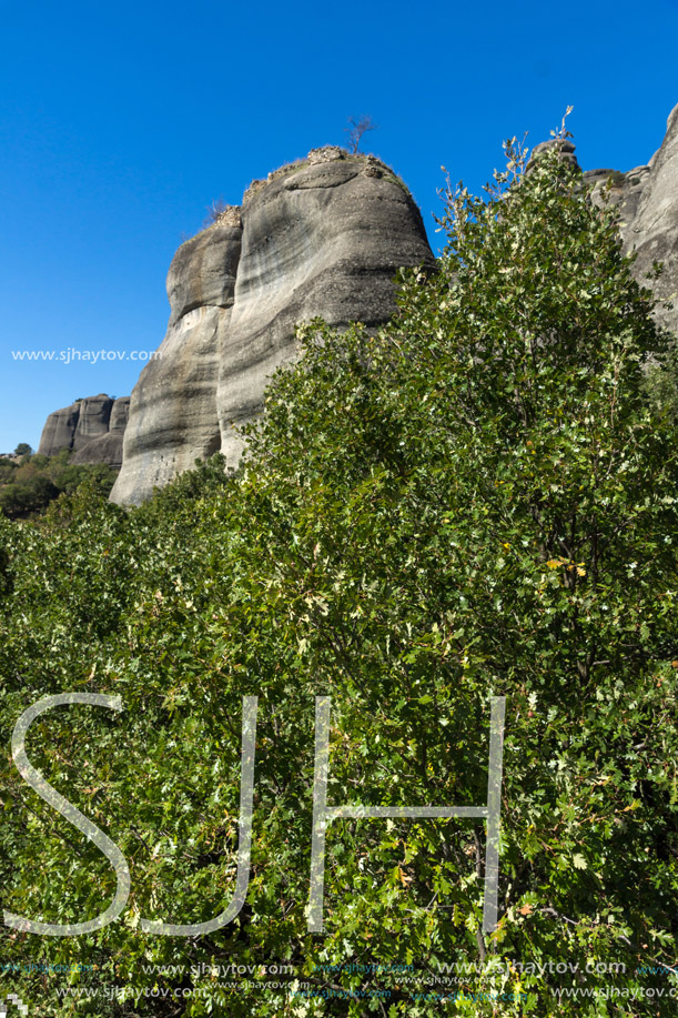 Amazing landscape of Rocks formation near Meteora, Thessaly, Greece