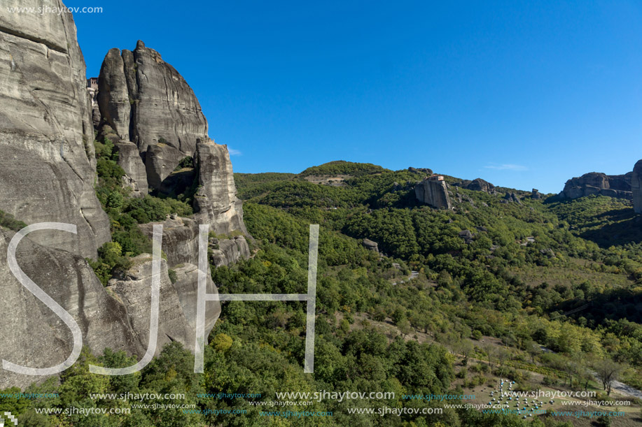 Amazing landscape of Rocks formation near Meteora, Thessaly, Greece