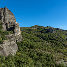 Amazing landscape of Rocks formation near Meteora, Thessaly, Greece