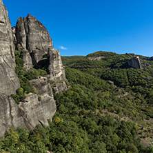 Amazing landscape of Rocks formation near Meteora, Thessaly, Greece