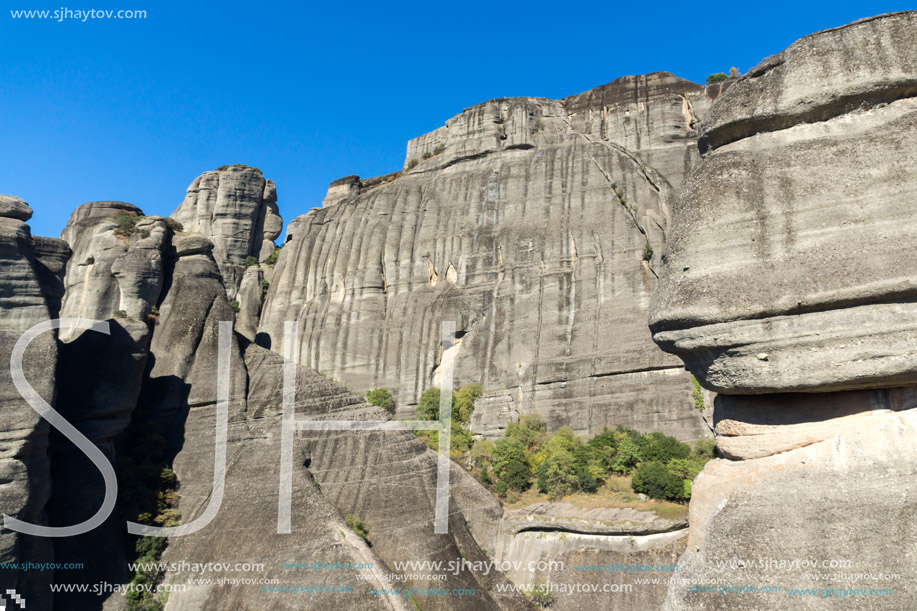 Amazing landscape of Rocks formation near Meteora, Thessaly, Greece