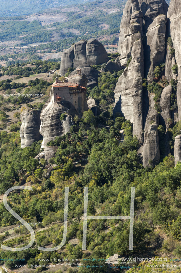 Amazing landscape of Rocks formation near Meteora, Thessaly, Greece