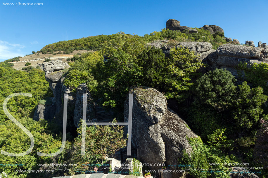 Amazing landscape of Rocks formation near Meteora, Thessaly, Greece