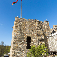 VELIKO TARNOVO, BULGARIA - 9 APRIL 2017: Ruins of The capital city of the Second Bulgarian Empire medieval stronghold Tsarevets, Veliko Tarnovo, Bulgaria