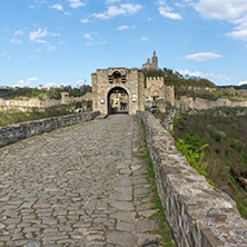 VELIKO TARNOVO, BULGARIA - 9 APRIL 2017: Ruins of The capital city of the Second Bulgarian Empire medieval stronghold Tsarevets, Veliko Tarnovo, Bulgaria