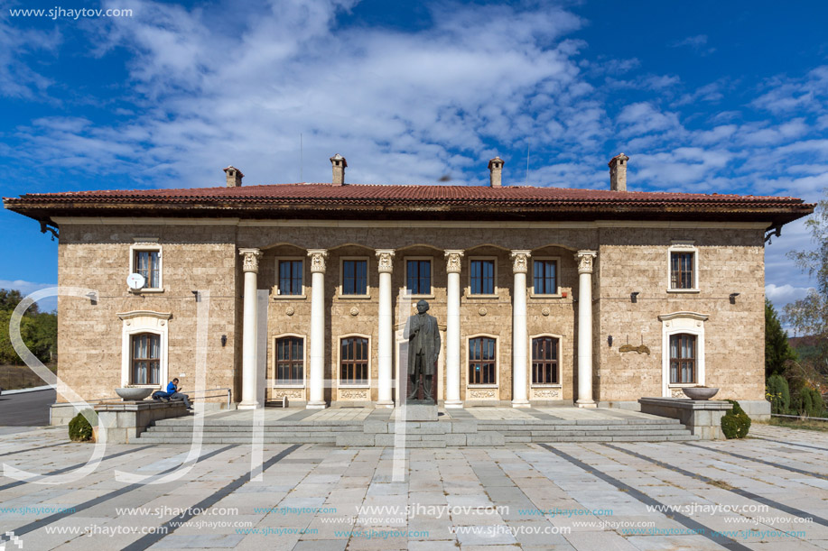 KOVACHEVTSY, BULGARIA - 9 OCTOBER 2016: Museum and monument of Communist leader Georgi Dimitrov in village of Kovachevtsi, Pernik Region, Bulgaria