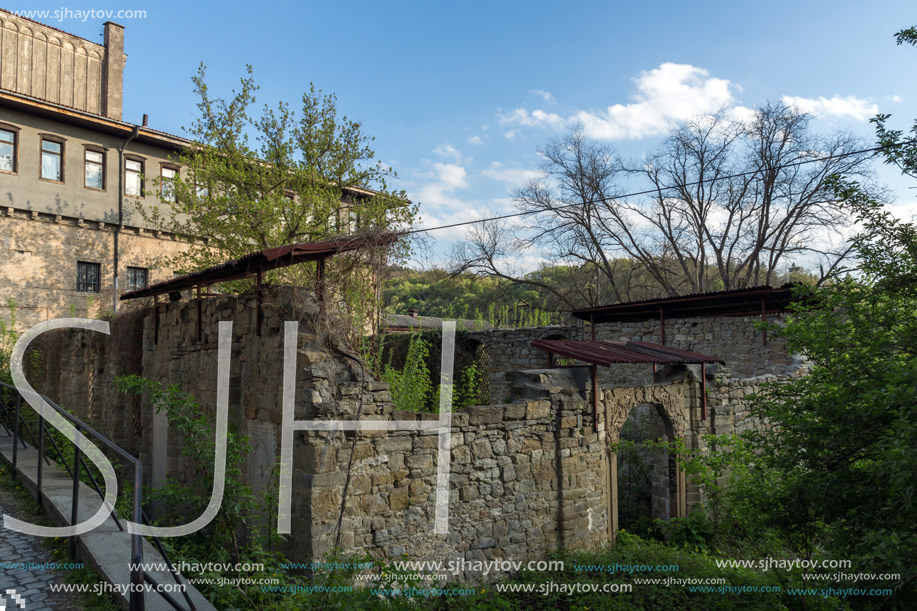 VELIKO TARNOVO, BULGARIA - 9 APRIL 2017: Ruins of Church of St. Spas in city of Veliko Tarnovo, Bulgaria