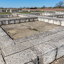 Ruins of The capital city of the First  Bulgarian Empire medieval stronghold Pliska, Shumen Region, Bulgaria