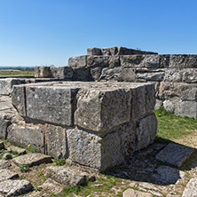 Ruins of The capital city of the First  Bulgarian Empire medieval stronghold Pliska, Shumen Region, Bulgaria