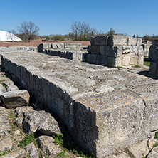 Ruins of The capital city of the First  Bulgarian Empire medieval stronghold Pliska, Shumen Region, Bulgaria