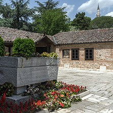 SKOPJE, REPUBLIC OF MACEDONIA - 13 MAY 2017: Orthodox Church of the Ascension of Jesus and The grave of Gotse Delchev in Skopje, Republic of Macedonia