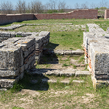Ruins of The capital city of the First  Bulgarian Empire medieval stronghold Pliska, Shumen Region, Bulgaria