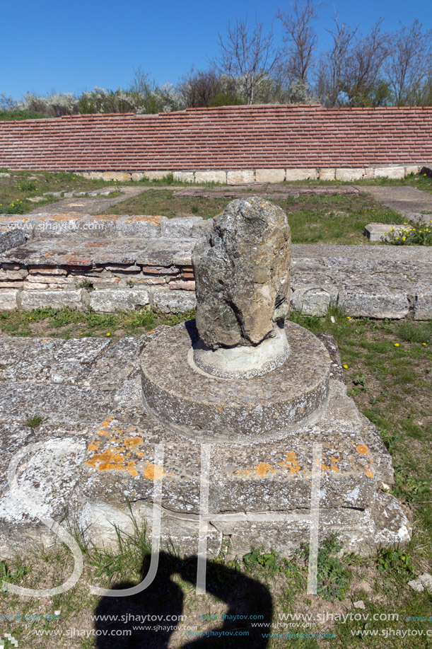 Ruins of The capital city of the First  Bulgarian Empire medieval stronghold Pliska, Shumen Region, Bulgaria