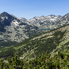 Amazing Landscape of Popovo lake, Dzhangal and Kamenitsa peaks in Pirin Mountain, Bulgaria