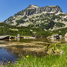 Landscape of Dzhangal peak and Banski lakes, Pirin Mountain, Bulgaria