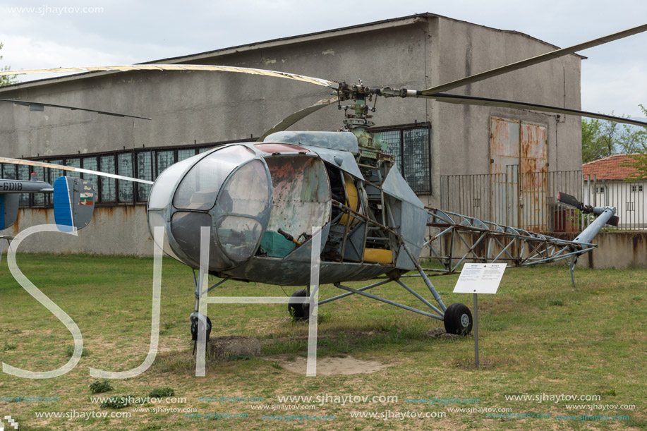 KRUMOVO, PLOVDIV, BULGARIA - 29 APRIL 2017:  helicopter H11 B1 in Aviation Museum near Plovdiv Airport, Bulgaria