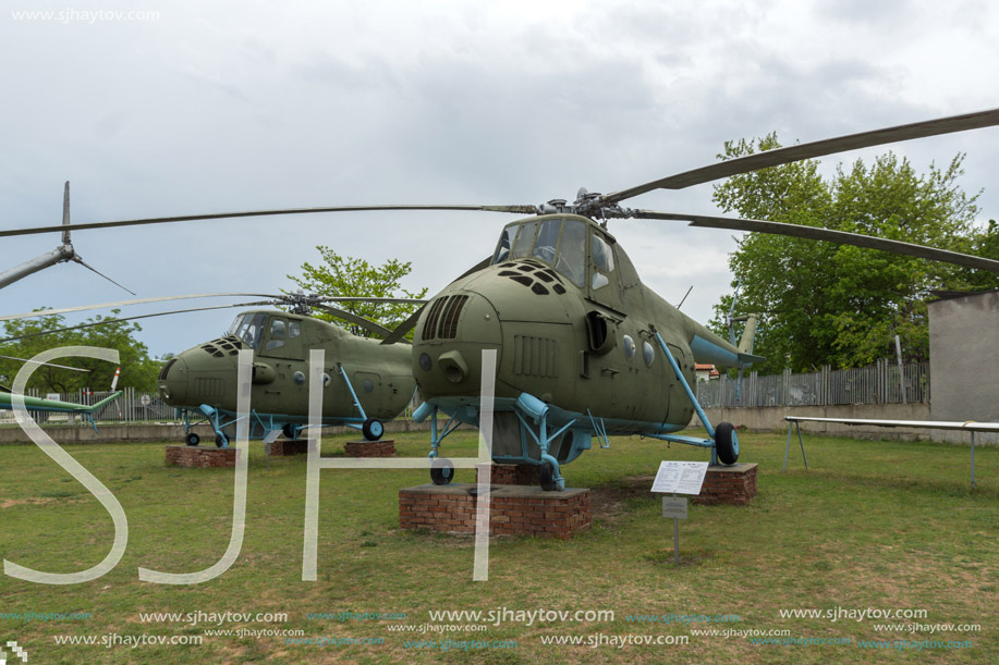 KRUMOVO, PLOVDIV, BULGARIA - 29 APRIL 2017: helicopter Mi 4 in Aviation Museum near Plovdiv Airport, Bulgaria