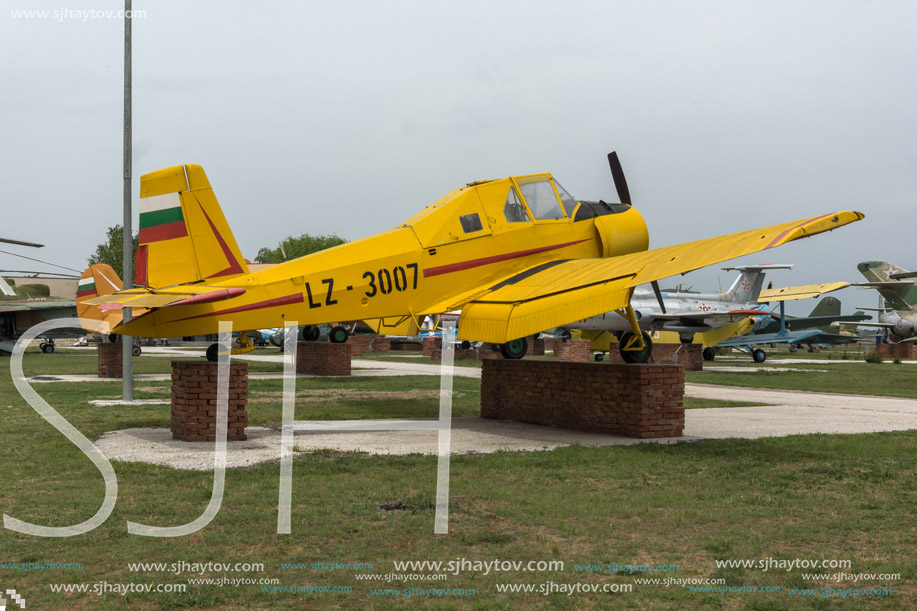 KRUMOVO, PLOVDIV, BULGARIA - 29 APRIL 2017: Plane LZ 3007 inAviation Museum near Plovdiv Airport, Bulgaria