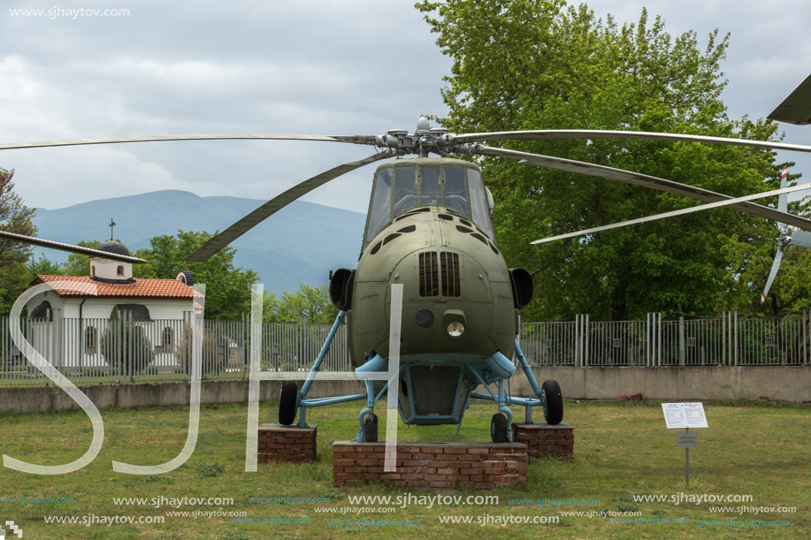 KRUMOVO, PLOVDIV, BULGARIA - 29 APRIL 2017: helicopter Mi 4 in Aviation Museum near Plovdiv Airport, Bulgaria