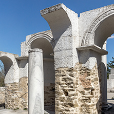 Ruins of Round (Golden) Church  of St. John, Preslav near The Second capital city of the First  Bulgarian Empire  Great Preslav, Bulgaria