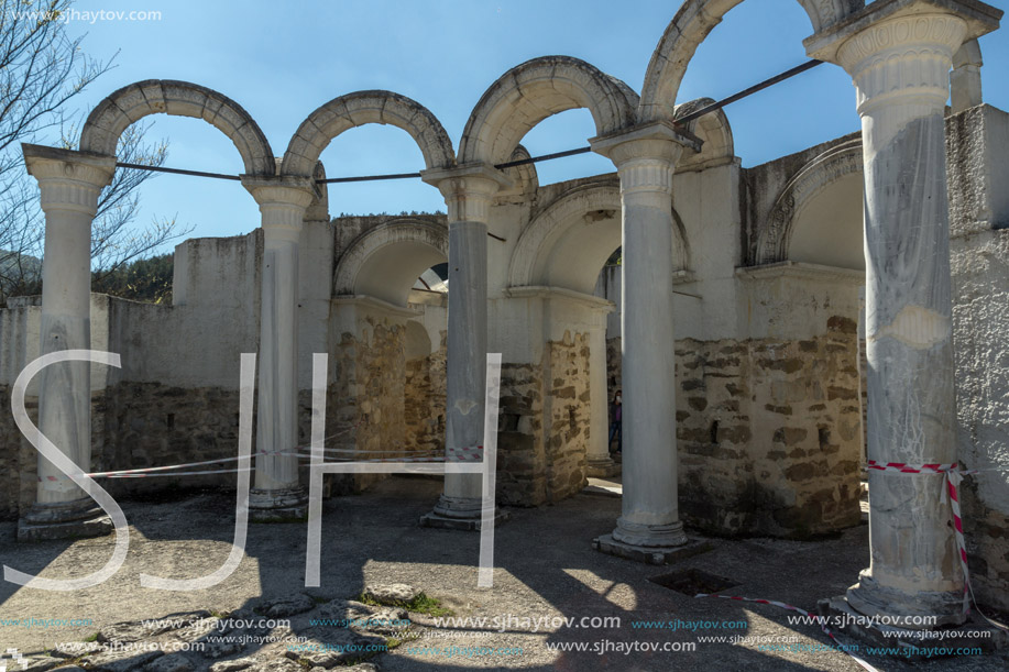 Ruins of Round (Golden) Church  of St. John, Preslav near The Second capital city of the First  Bulgarian Empire  Great Preslav, Bulgaria