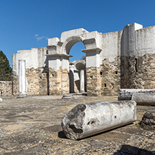 Ruins of Round (Golden) Church  of St. John, Preslav near The Second capital city of the First  Bulgarian Empire  Great Preslav, Bulgaria