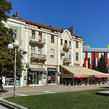 PLEVEN, BULGARIA - 20 SEPTEMBER 2015: Central street in city of Pleven, Bulgaria