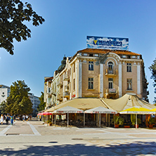 PLEVEN, BULGARIA - 20 SEPTEMBER 2015: Central street in city of Pleven, Bulgaria