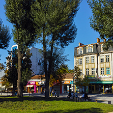 PLEVEN, BULGARIA - 20 SEPTEMBER 2015: Central street in city of Pleven, Bulgaria