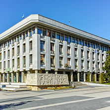PLEVEN, BULGARIA - 20 SEPTEMBER 2015: Central street in city of Pleven, Bulgaria