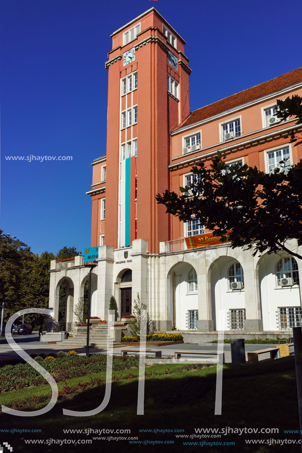PLEVEN, BULGARIA - 20 SEPTEMBER 2015: Building of  Town hall in center of city of Pleven, Bulgaria