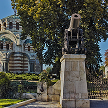 PLEVEN, BULGARIA - 20 SEPTEMBER 2015: St. George the Conqueror Chapel Mausoleum, City of Pleven, Bulgaria