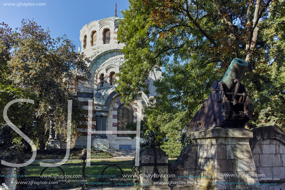 PLEVEN, BULGARIA - 20 SEPTEMBER 2015: St. George the Conqueror Chapel Mausoleum, City of Pleven, Bulgaria